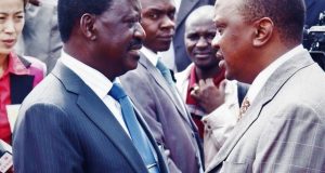 Raila Odinga and Uhuru Kenyatta