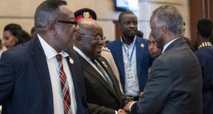 President Nana Addo with former South African president Thabo Mbeki