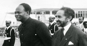 President Kwame Nkrumah of Ghana and Emperor Haile Selassie of Ethiopia